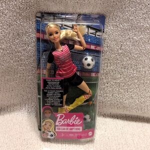 BRAND NEW Made to Move Posable Soccer Barbie